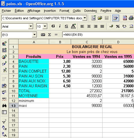 Programma del corso (4/6) Fogli elettronici Introduzione all'applicazione OpenOffice Calc Aspetti