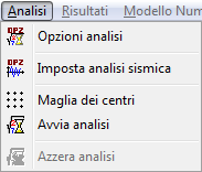 8. Menu Analisi Araverso i comandi conenui in queso menu vengono imparie le direive per eseguire l analisi. 8.1.