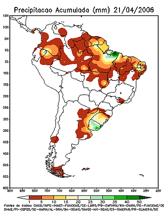 Figura 3 Precipitazioni registrate il giorno 21.04.