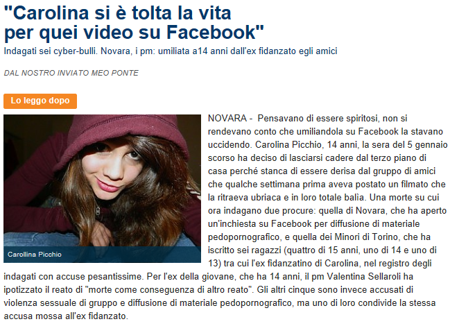 Ma non solo: «Spero che uno di questi giorni ti taglierai la vena importantissima