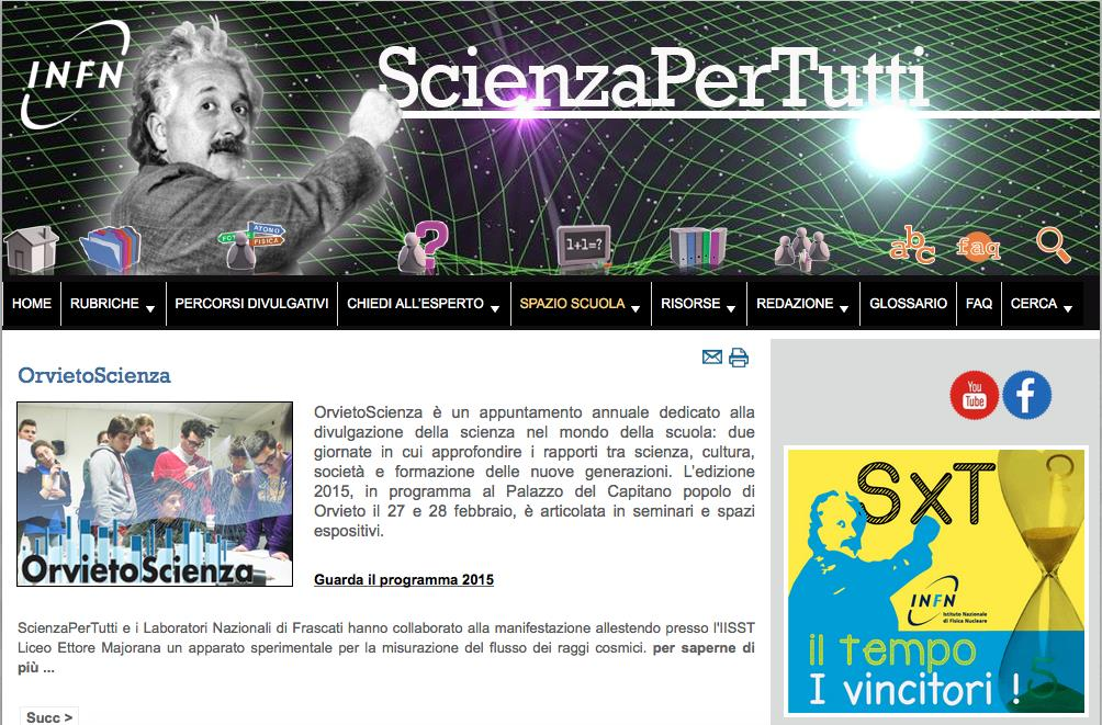 SCIENZA PER TUTTI - INFN http://scienzapertutti.lnf.infn.