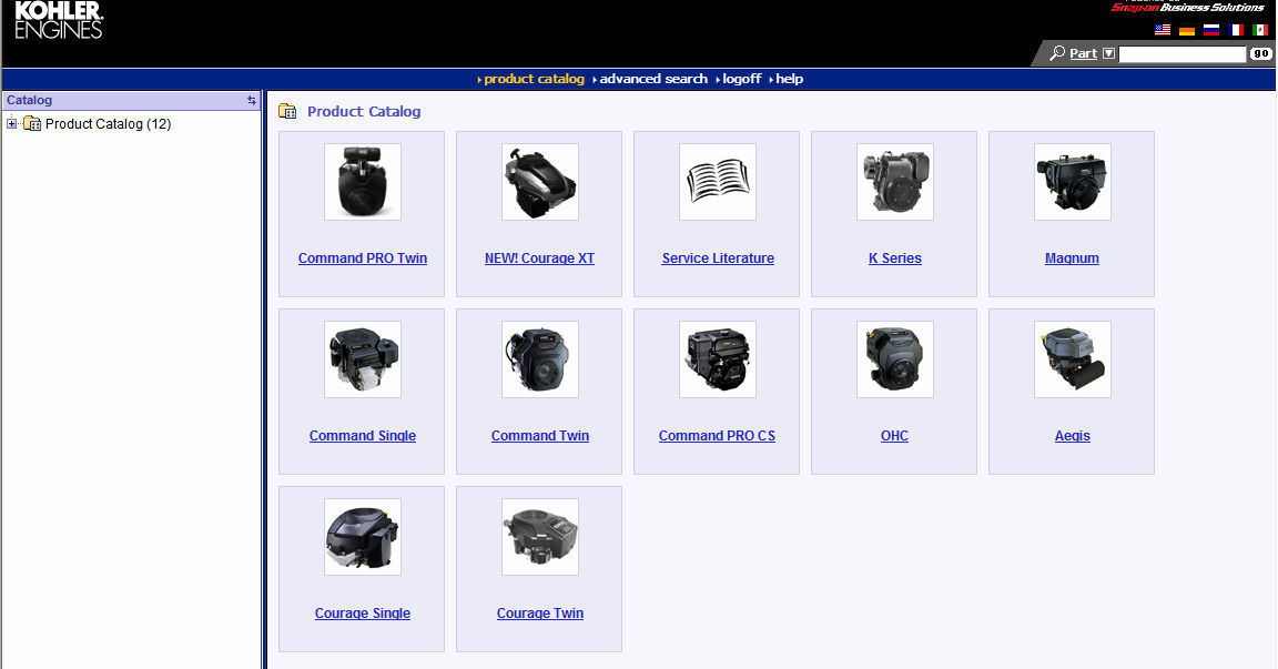 You will now see the parts catalogues of the full range of Kohler engines (Picture 2).