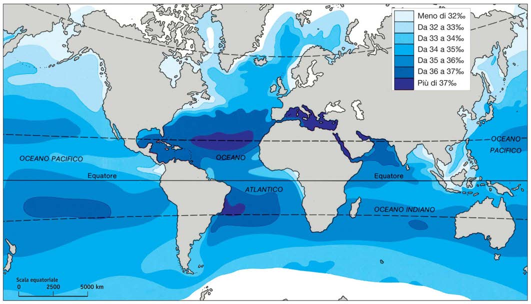 Background Fonti di energia negli oceani 6 Fonti di energia distinte Gradiente di salinità: energia osmotica derivata