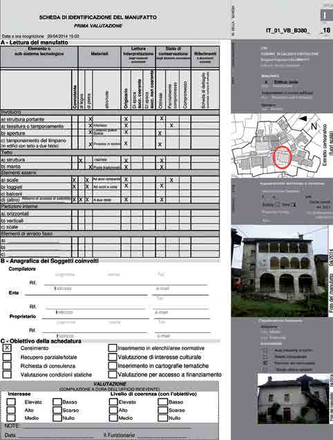 rilievo di insediamenti