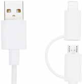 CERTI FICATI DA APPLE, MIGLIORE QUALITA! 41 P302.081 P302.085 P302.087 Cavo riavvolgibile 2in1 Compatto e riavvolgibile con plug micro USB e Lightning con licenza MFI.