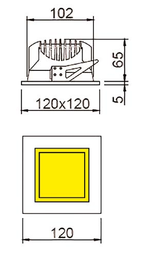 Die-Cast aluminium body, safety glass, maetallizated reflector.