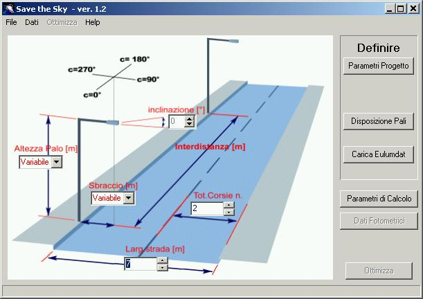 - ottimizzazione delle interdistanze degli apparecchi di illuminazione; - minimizzare le potenze installate per km di strada; - minimizzare (compatibilmente con le normative tecniche e/o di