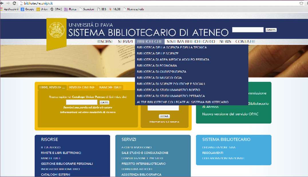 Consultando le nostre homepage