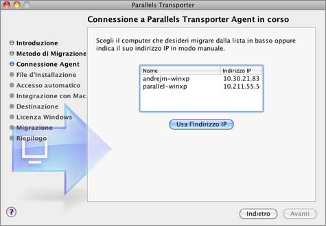 3 Sul Mac, scegli Importa dal menu Parallels Desktop File per avviare Parallels Transporter.