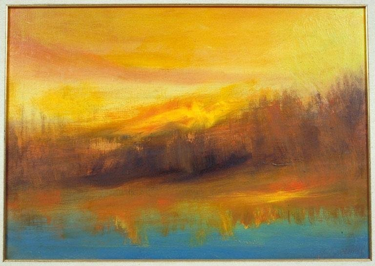 Paesaggio con tramonto, Antonio Acquaroni, 1969-70 @