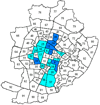 Distribuzione territoriale della presenza immigrata a Torino 1999 2003 Zona