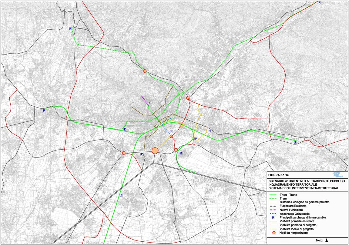 Piano della Mobilità Comune di Bergamo ATB Mobilità SpA Capitolo 6 Gli scenari simulati Sono state sviluppate simulazioni sui flussi di traffico, con riferimento a scenari infrastrutturali ed