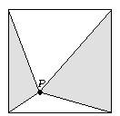 Alunno/a Pag. 6 27. Disegna le altezze uscenti da P dei due triangoli colorati. Qual è il rapporto tra l area del quadrato e l area della regione colorata? A. 2,5 B. 2 C. D. Varia al variare di P.