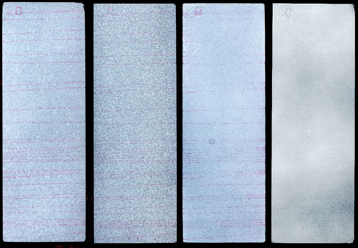 Fig.2 Quattro test con LP visibili a confronto.