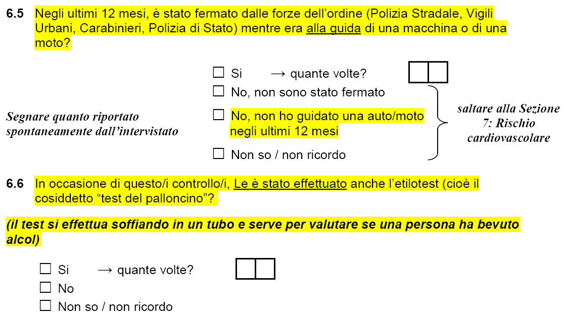 Domande sulla Sicurezza stradale 1) riformulate le