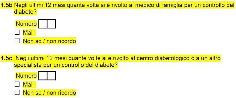 Modulo opzionale sul diabete 2.