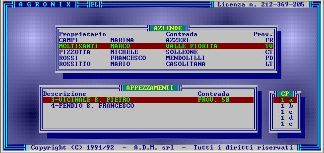 ELABORAZIONE DEI PIANI DI FERTILIZZAZIONE Questo modulo costituisce il motore cardine del sistema.