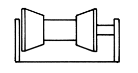 Supporti a rullo Rullo cilindrico PSR Gruppo: 1335 Per lo scorrimento di tubazioni soggette a dilatazione sia assiale che laterale di 60 mm, prive di isolazione. Da impiegarsi unicamente in appoggio.