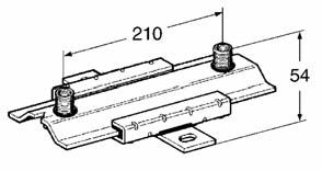 Questa slitta è particolarmente adatta per il fissaggio trasversale di tubi a profilato, a trave portante stretta, ma anche a parete (in muratura o in cemento), nonchè a soffitto o su pavimento.