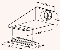 54 RP-450 315 365 460 458 458 54 di montaggio Plenum in lamiera zincata con flangia circolare.