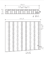 Wood Strips 16/16 - foratura 18% Wood Strips 16/32