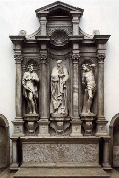 3.2. Prihvaćanje manirizma i utjecaj Michelangela Alessandro Vittoria usvaja manirističke odlike i u arhitekturi u koju postavlja svoju skulpturu. Ta tendencija je posebno vidljiva na oltaru sv.