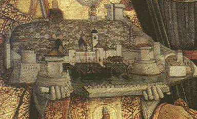 , Tizian i radionica, prikaz Dubrovnika, Sv. Marija Magdalena, sv. Vlaho, arkanđeo Rafael s Tobijom i donatorom,detalj Sl.36.