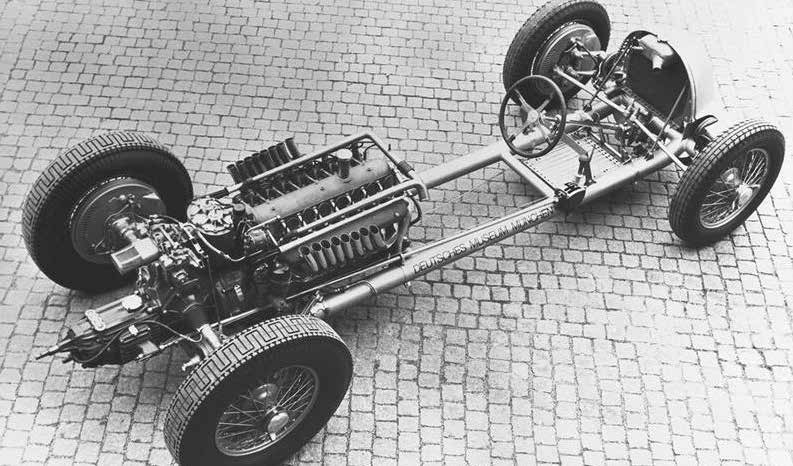 Tecnica Telaio e motore della Tipo C esposta in origine al Salone di Berlino del 1936 e oggi al Deutsches Museum di Monaco.