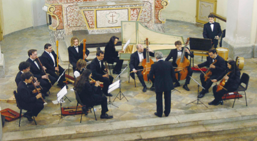 Orchestra barocca orchestra barocca (spesso composta di soli archi e basso continuo) flauti oboi oboi d'amore oboi da caccia trombe corni