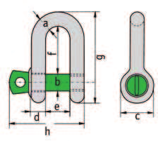 DIRITTI Green Pin UNI 1947-A DIRITTI GREEN PIN Tipo G 4151 GRL-U Con perno filettato di sicurezza 6 Tipo G 4153 GRL-UD Con dado e coppiglia di sicurezza 6 Codice Portata Dimensioni Peso Peso GRL-U