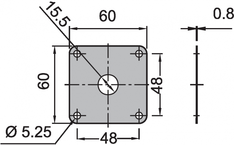 FERMAPORTE PER FIANCATA CN051.P.072320382 mm 103 CN051.