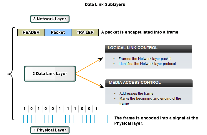 Sottolivelli del livello Data-Link Spesso il livello di data-link è suddiviso in due sottolivelli(sublayers).