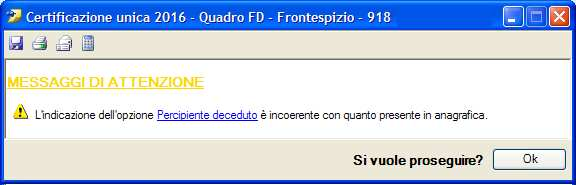 Gestione Deceduto/Eredi In sede di compilazione automatica (cfr.