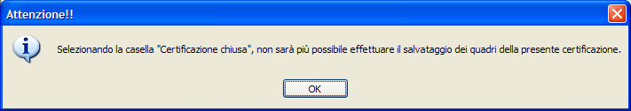 Sulla Barra degli strumenti di Scelta quadri è inoltre disponibile l icona Stato quadri. Viene proposta una maschera simile alla seguente.