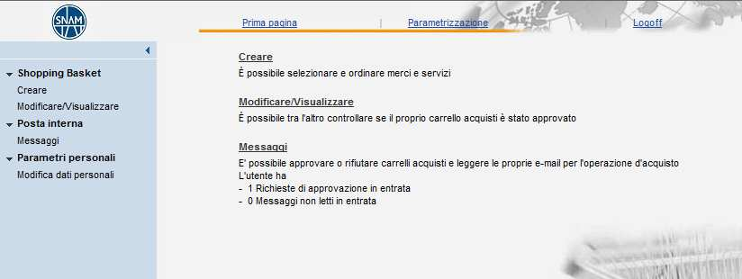 Uscita dal Servizio Per uscire dal Servizio è necessario: Premere