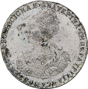 1727) MEZZO RUBLO 1726