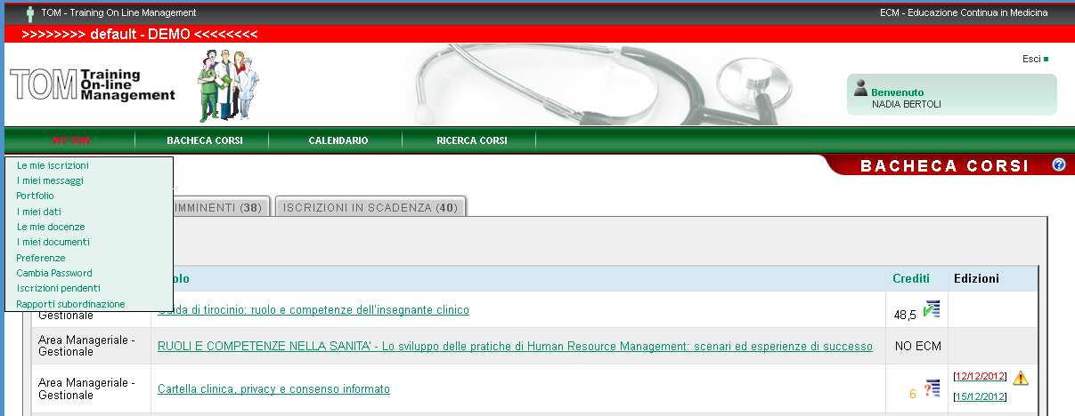 3.3 I miei documenti Nel fascicolo documentale sono conservate copia dei documenti relativi all utente come: