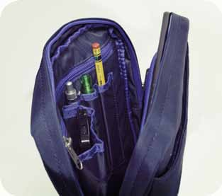 front pocket, inner organizer, neoprene tablet