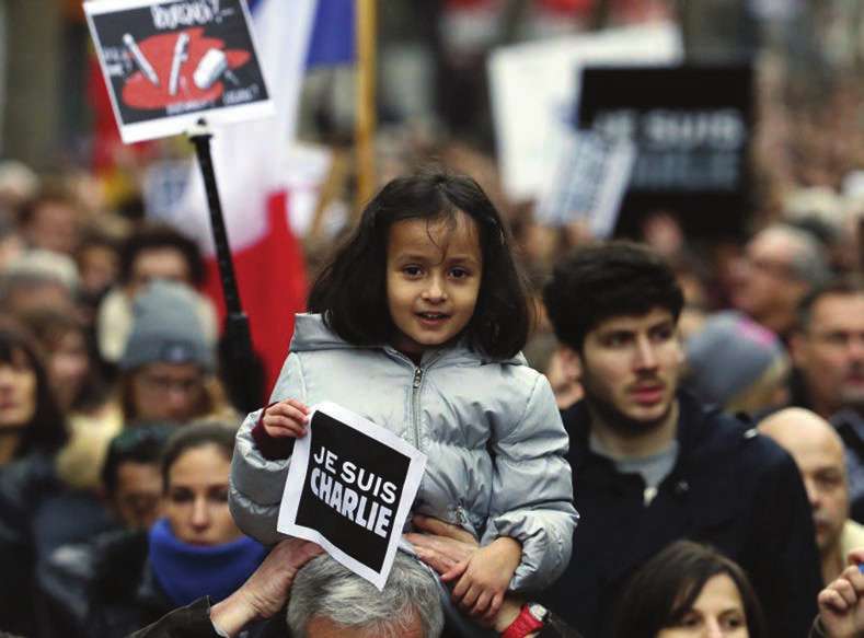 Da sinistra: Jean Cabu Cabut, Stéphane Charb Charbonnier,