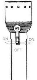 SUB-1 - Manuale d uso Istruzioni per l uso Installazione della batteria Svitare il tappo di chiusura sul fondo della torcia ruotandolo in senso