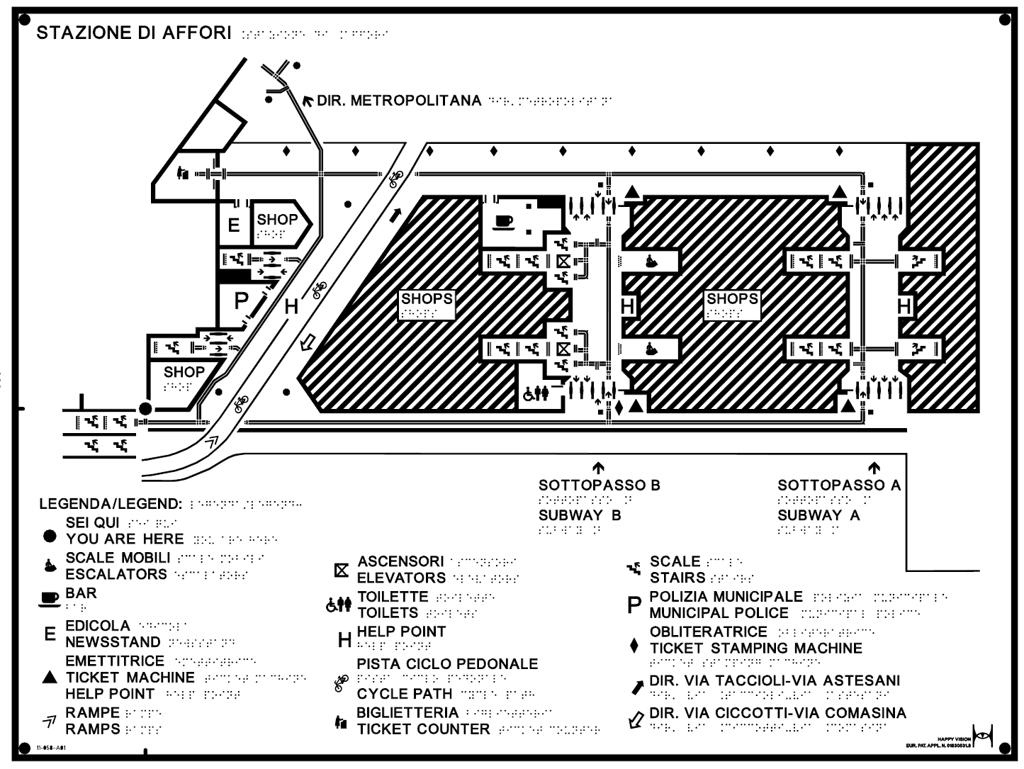 LAYOUT DI MAPPA ALLA STAZIONE DI AFFORI BAR