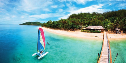 FIJI ISOLE Matamanoa Island Resort Quasi nascosto fra il verde della vegetazione tropicale, il bianco della spiaggia e i colori della barriera corallina, il resort dal buon rapporto qualità/prezzo