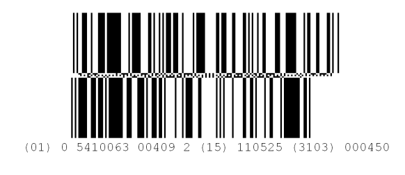 sulla frutta sfusa, in uno dei suoi punti vendita (Settembre 2009). Lo scopo del test era verificare la facilità di lettura della nuova simbologia agli scanner di cassa.