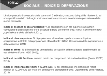 nuovo nucleo di variabili D volto a identificare la presenza del servizio e/o la