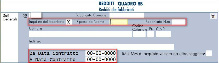 Avvertenza: la colonna % Tipo, in quanto valida sia ai fini IMU che TASI, può essere valorizzata solo dalla videata IMU.