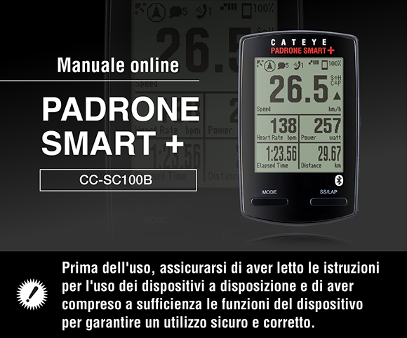 Per usare Padrone Smart+, è necessaria l'app per smartphone Cateye Cycling (gratuita).