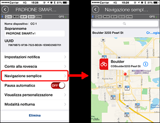 Dispositivo Designazione di un obiettivo Di seguito viene indicato come designare un obiettivo in navigazione semplice.