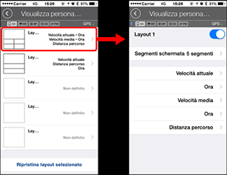 Qui è possibile verificare i segmenti e le funzioni della schermata attuale (dati di misurazione).