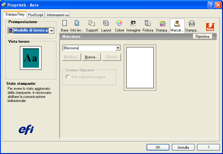 STAMPA 41 Aggiunta e modifica delle filigrane Il driver di stampa per Windows fornisce la funzione per le filigrane.
