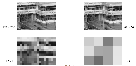 Una stessa immagine può essere rappresentata con un numero differente di pixel, per esempio